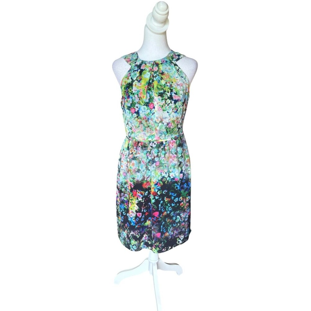 Shoshanna Floral Colorful Halter Mini Dress Womens Size 4